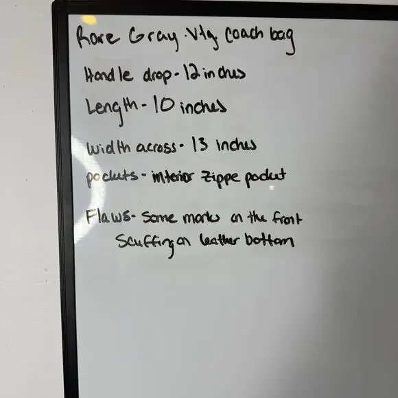 Coach Vintage Plain Gray and Brown Shoulder Bag Medium - Picture 11 of 11